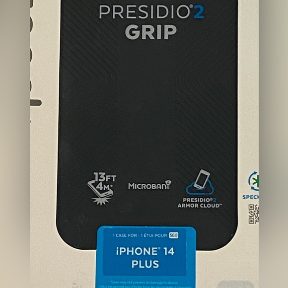 Speck Apple iPhone 14 Plus Presidio 2 Grip Protective Case Cover Black NWT - Picture 2 of 3